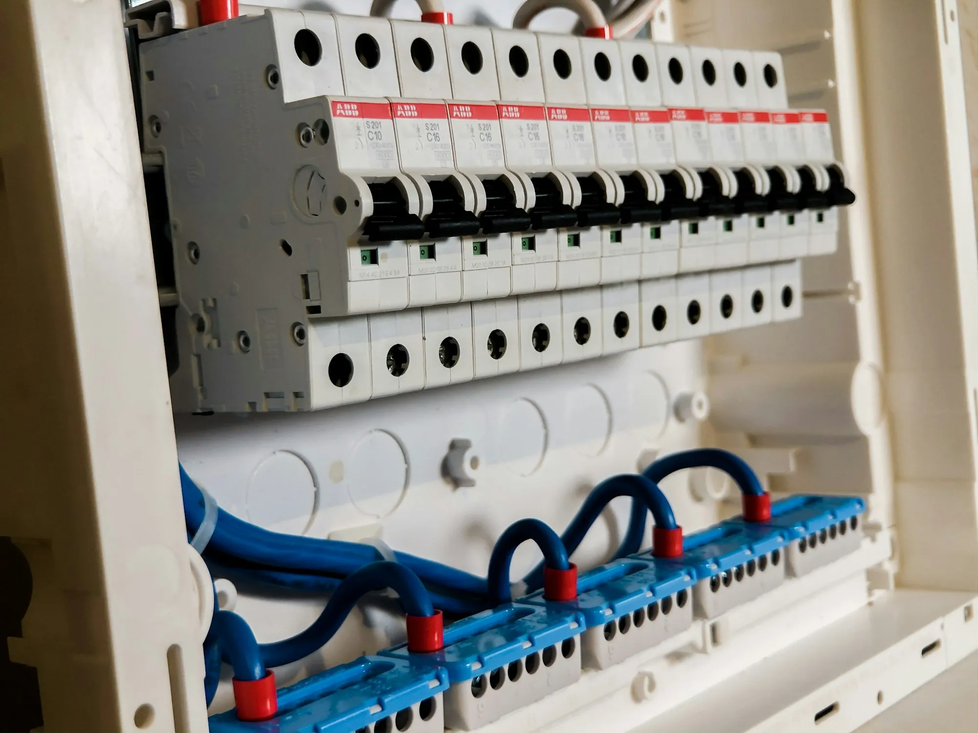 Circuit breakers in a residential panel
